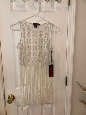 Boot Stitch Fringe Western Tank Top